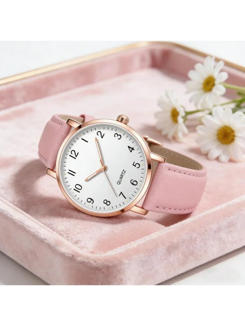 Women's Pink Analog Specially Stylish Quartz Pointer Design Round Wrist Watch